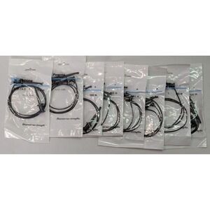 Pomona 3781-24-0 Patch Cord Lot of 8 Black New Minigrabber Test Clip 24 Inch